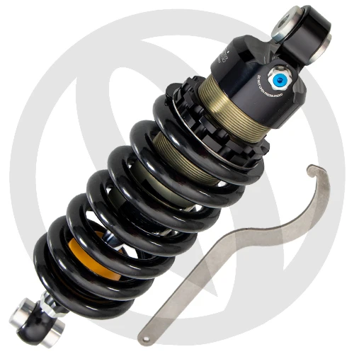 Rear shock-absorber M46KD | Black spring and preload by ring | Matris