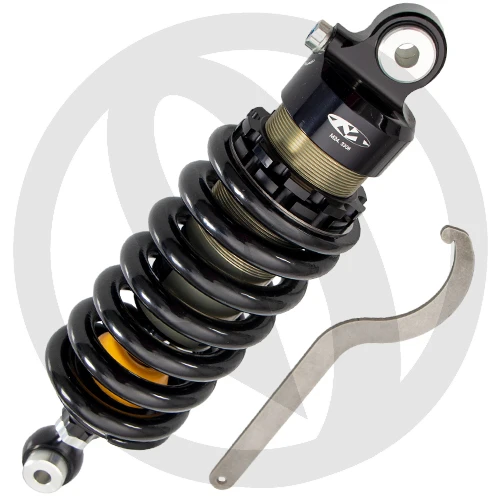 Rear shock-absorber M46KD | Black spring and preload by ring | Matris