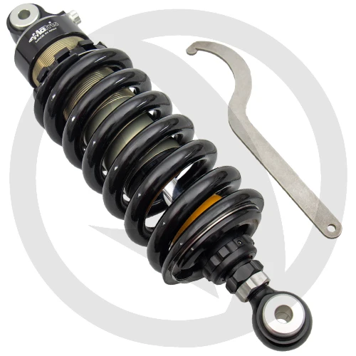 Rear shock-absorber M46KD | Black spring and preload by ring | Matris