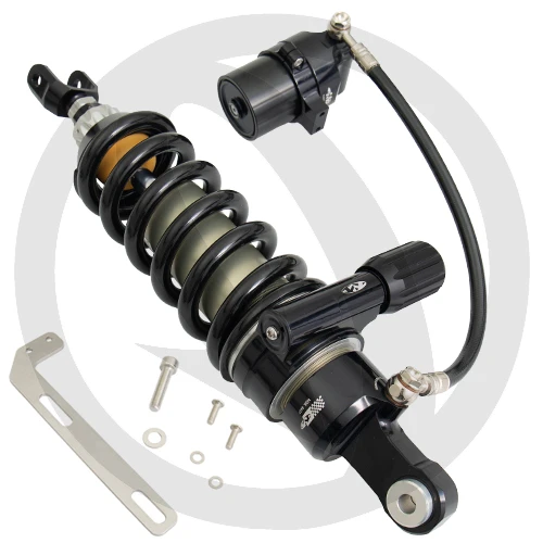 Mono ammortizzatore M46KFN IK | Molla nera e precarico idraulico con pomello integrato | Matris