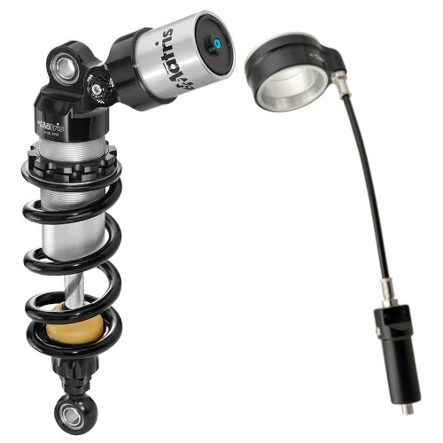 Rear shock-absorber M46PN P1 | Black spring and hydraulic preload with remote hexagon socket screw | Matris