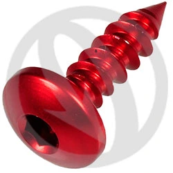 PAC2 screw - red ergal 7075 T6 - 4.5 x 16 | Lightech