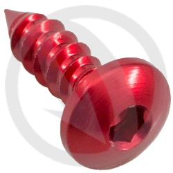PAC2 screw - red ergal 7075 T6 - 4.9 x 16 | Lightech