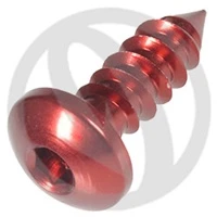 PAC2 screw - red ergal 7075 T6 - 5.5 x 19 | Lightech