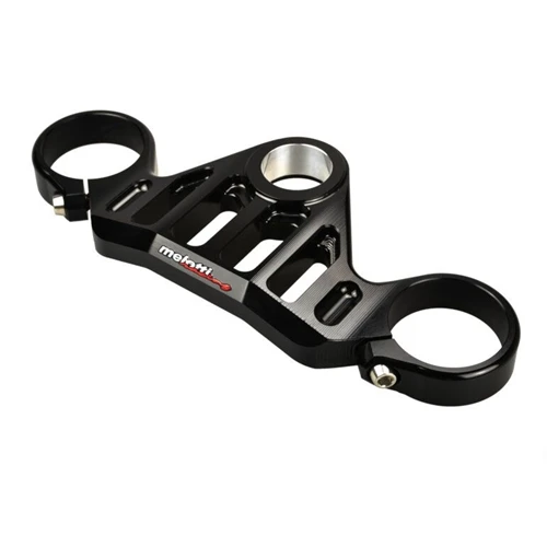 Black racing top triple clamp | Melotti Racing