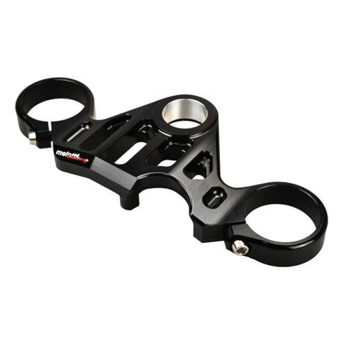 Black road top triple clamp | Melotti Racing