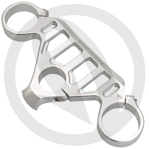 Silver top triple clamp | Melotti Racing