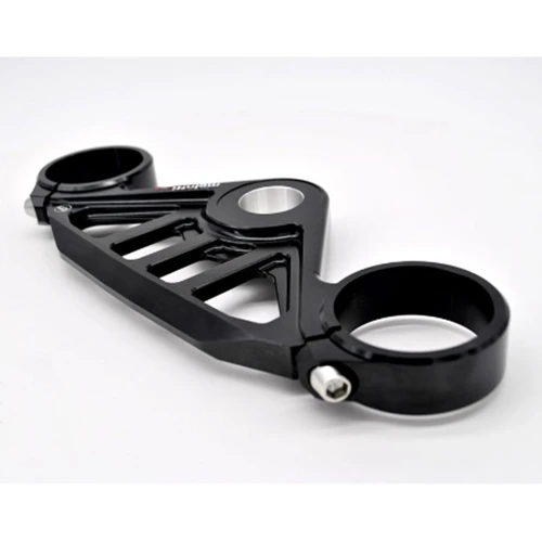 Black racing top triple clamp | Melotti Racing