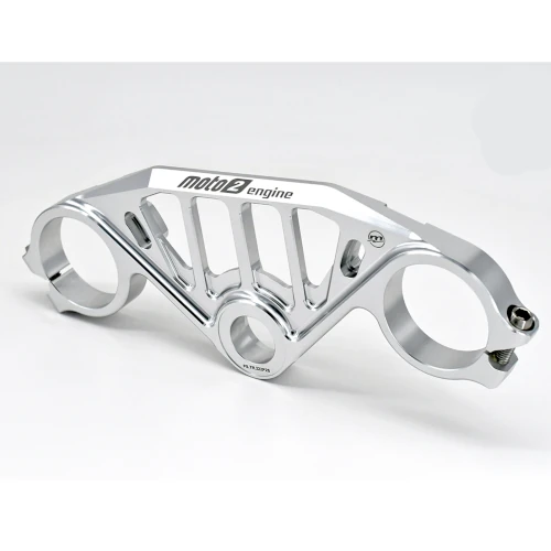 Silver racing top triple clamp | Melotti Racing