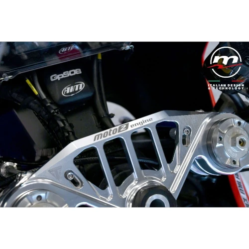 Piastra superiore forcella racing argento | Melotti Racing