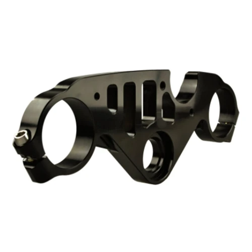 Black road top triple clamp | Melotti Racing