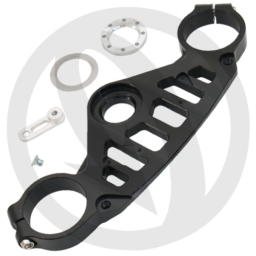 Black racing top triple clamp | Melotti Racing