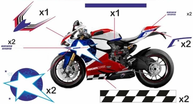 Stickers replica Ducati Nicky Hayden | street