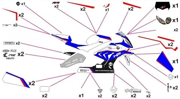 Kit adesivi replica BMW Motorrad Italia SBK 2015 | corsa