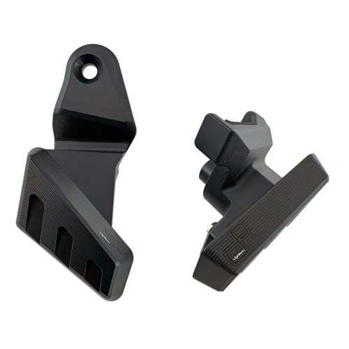 Black frame fairing crash protectors set | Lightech