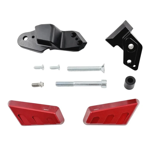Red frame fairing crash protectors set | Lightech