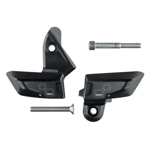 Black frame fairing crash protectors set | Lightech