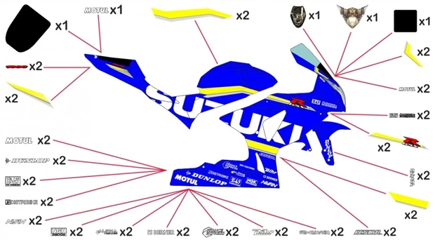 Stickers replica Suzuki Endurance Racing EWC 2018 | race