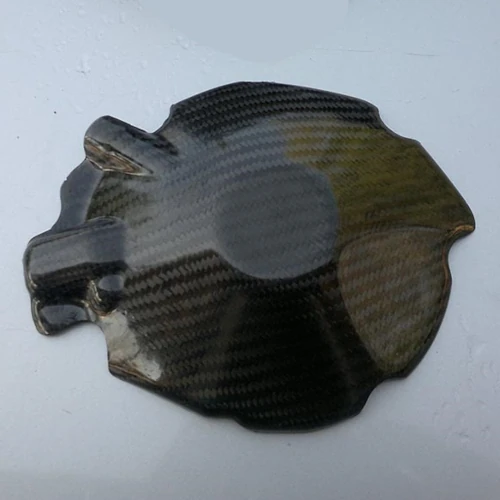 Alternator cover guard | glossy plain carbon