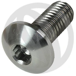 Slotted flat mushroom head screw hexagon socket T002 - titanium grade 5 | Lightech