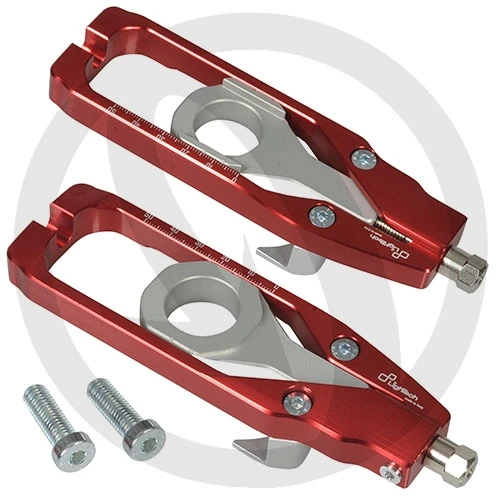 Couple of red Lightech chain adjusters