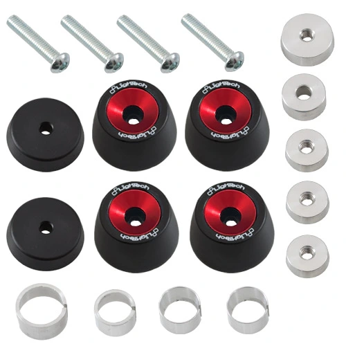 Red wheel axle sliders set Aprilia | Lightech