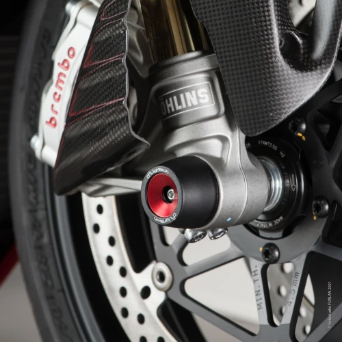 Kit protezioni perno ruota anteriore rossi | Lightech