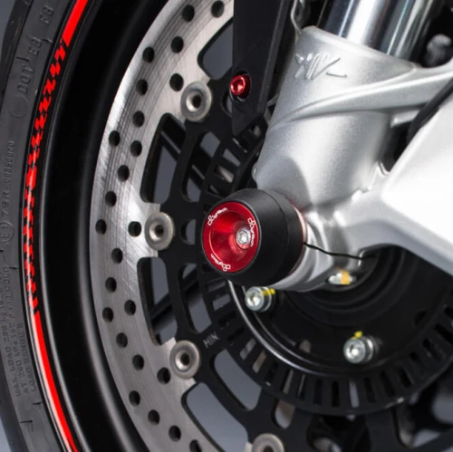 Kit protezioni perno ruota anteriore rossi | Lightech