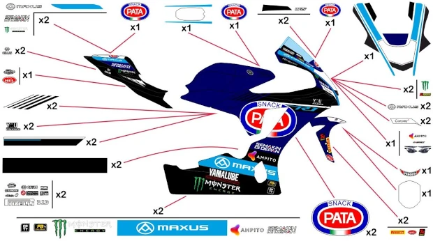Stickers replica Yamaha Pata Maxus WSBK 2025 | race