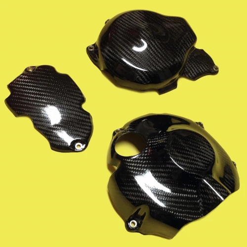 Engine crankcase guard kit | matte plain carbon