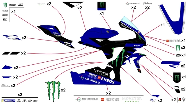 Stickers replica Yamaha Monster Energy MotoGP 2026 | street