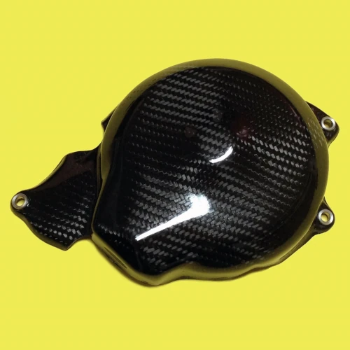 Alternator cover guard | glossy plain carbon