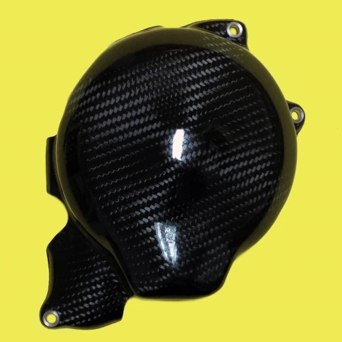 Alternator cover guard | glossy plain carbon