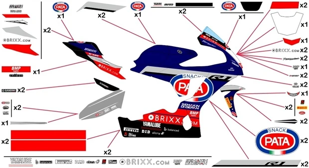 Stickers replica Yamaha Pata WSBK 2021 | race