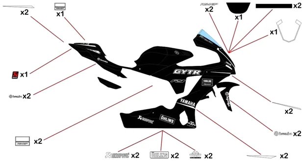 Stickers replica Yamaha GYTR WSBK 2019 | street