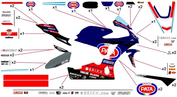 Stickers replica Yamaha Pata WSBK 2022 | race