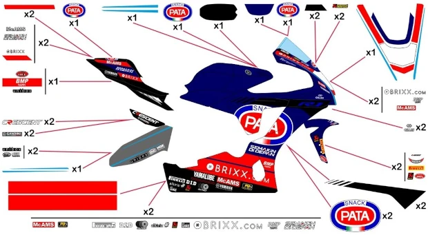 Stickers replica Yamaha Pata WSBK 2022 | street