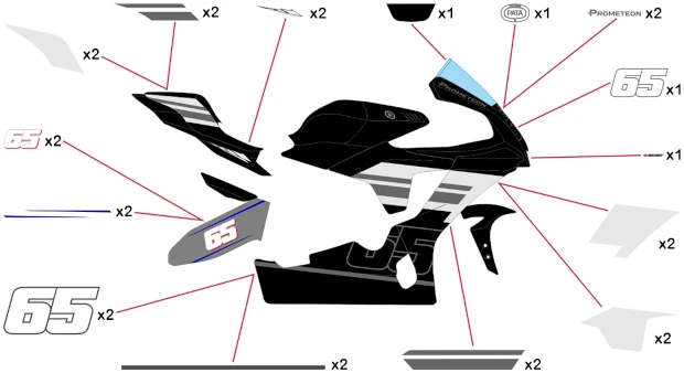 Stickers replica Yamaha Pata WSBK 2024 Test | race