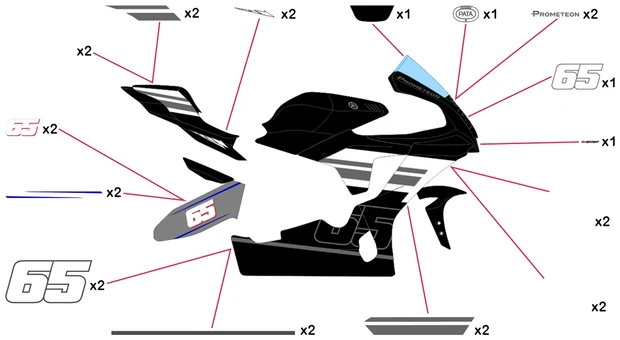 Stickers replica Yamaha Pata WSBK 2024 Test | race