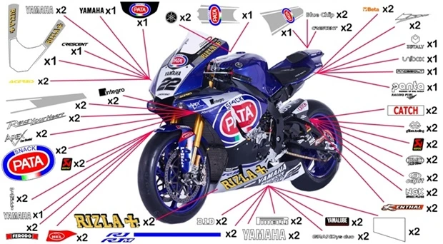 Stickers replica Yamaha Pata SBK 2016 | race