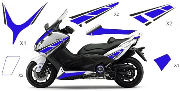 Stickers replica Yamaha 50th Anniversary blue