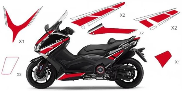 Stickers replica Yamaha 50th Anniversary red / black